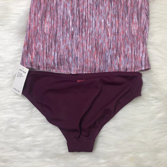 Nike 2 Piece Racerback Tankini Bikini & Bottom - Picture 5 of 6